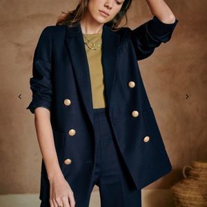Sezane Michele Jacket in navy.